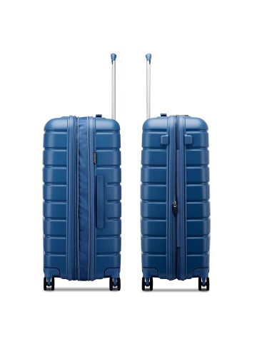Roncato Relife 4 Rollen Trolley 73 cm mit Dehnfalte in blu retro