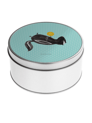 Mr. & Mrs. Panda Keksdose Stinktier Ball ohne Spruch in Türkis Pastell