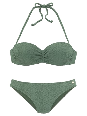 JETTE Bügel-Bandeau-Bikini in grün