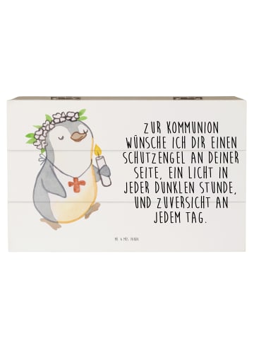 Mr. & Mrs. Panda Erinnerungsbox Pinguin Kommunion  mit Sp... in Weiß