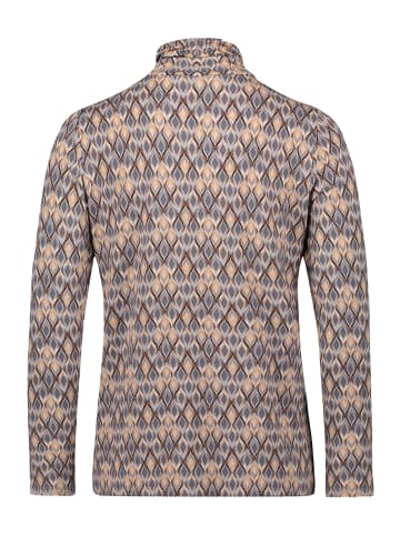 Betty Barclay Rollkragenshirt mit Stehkragen in Grau/Beige