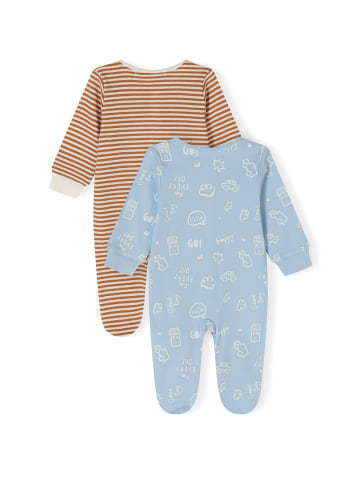 Minoti 2er. Set: Strampler 24babypack17 in beige