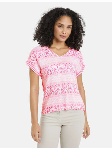 Gerry Weber T-Shirt 1/2 Arm in Lila/Pink Gemustert