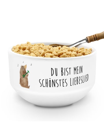 Mr. & Mrs. Panda Müslischale Bär Lied mit Spruch in Weiß