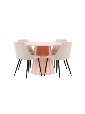 ebuy24 Essgruppe Lanzo (5-teilig) Peach 120 x 120 cm