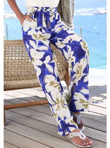 Vivance Palazzohose in blau-grün-creme bedruckt