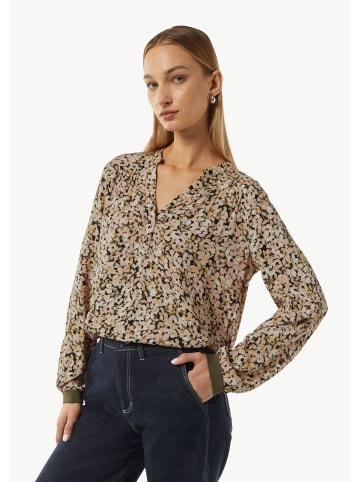 comma CI Bluse langarm in Mehrfarbig-pink