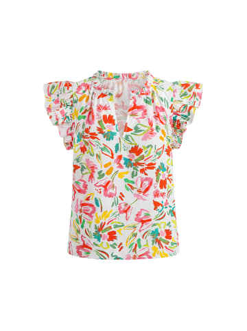 Usha Women Blouse in Multicolor White