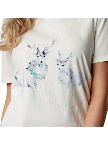 tectake T-Shirt mit stimmungsvollem Aufdruck, weiß