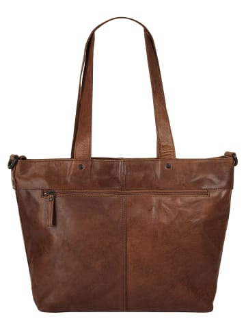 SPIKES & SPARROW Shopper echt Leder in cognac