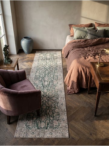 KADIMA DESIGN Teppich Flachgewebe Pflegeleicht HURST Orientalisch Wohnzimmer Floral in Grün