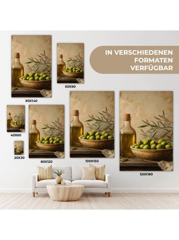 MuchoWow Leinwand Bilder Olivgrün