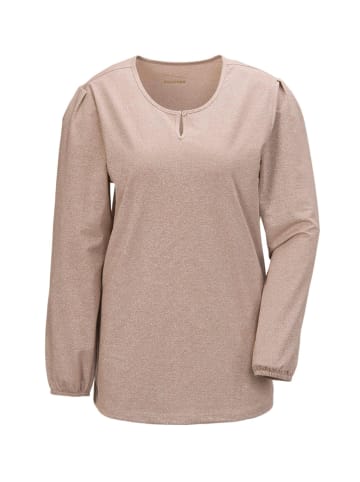 GOLDNER Kurzgröße: Kurzgröße - Glanzshirt in walnuss