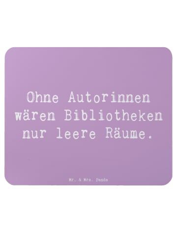 Mr. & Mrs. Panda Mouse Pad Spruch Autorin Magie mit Spruch in Lavendeltraum