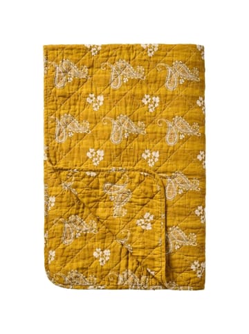 IB Laursen Quilt mustard mit Paisleymuster aus gesteppte Decke in mustard