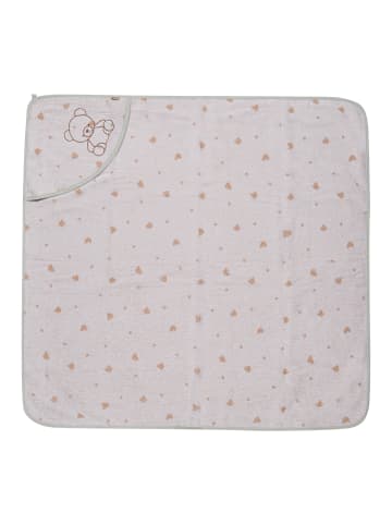 Sterntaler Kapuzenbadetuch 100x100 cm BÄR Bo in weiß