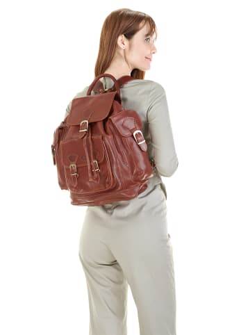 piké Rucksack ADONIA echt Leder in braun