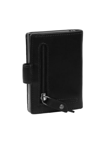 The Chesterfield Brand Wax Pull Up Kreditkartenetui RFID Schutz Leder 7 cm in schwarz