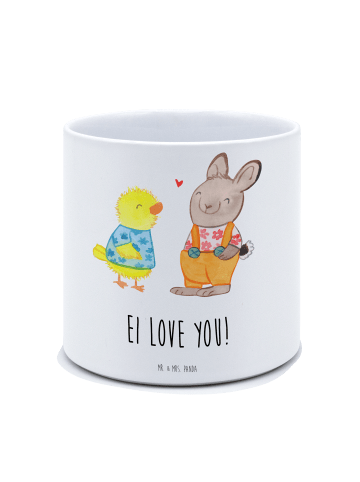 Mr. & Mrs. Panda Pflanzkübel Ostern Freundschaft mit Spruch in Weiß