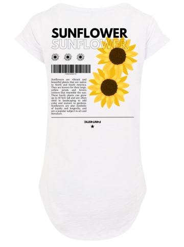 F4NT4STIC Long Cut T-Shirt Sonnenblume in weiß
