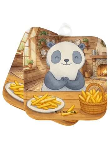 Mr. & Mrs. Panda Topflappen Panda Pommes Gebet Design ohne Spruch in Weiß