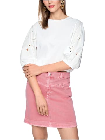 MARC CAIN SPORTS  Shirt mit 3/4-Ballonärmeln in Weiß