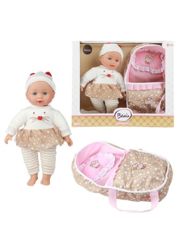 Toi-Toys Babypuppe im Reisebett 32 cm 18 Monate