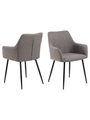 ebuy24 Esszimmerstuhl Lizzy Graubraun 2er Set