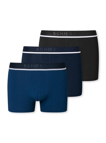 Schiesser Boxershort 3er Pack in Schwarz/Blau