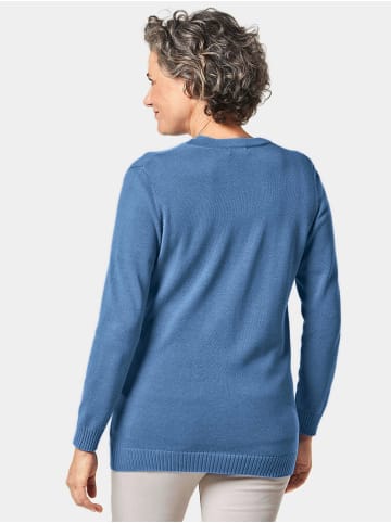 GOLDNER Twinset in jeansblau