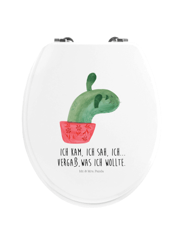 Mr. & Mrs. Panda holz toilettensitz Kaktus Mama mit Spruch in Weiß