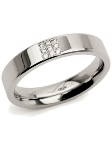 Boccia Ring in silber