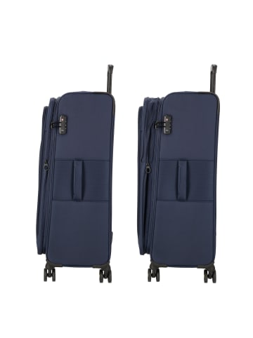 D&N Travel Line 9704 4 Rollen Trolley L 78 cm mit Dehnfalte dark blue