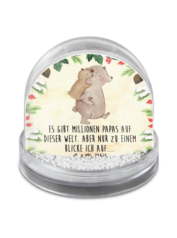 Mr. & Mrs. Panda Schneekugel Papa Bär mit Spruch in Naturpapier