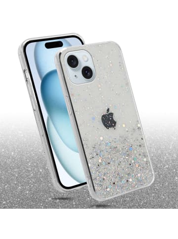 cadorabo Hülle für Apple iPhone 15 PLUS Glitter in Transparent mit Glitter
