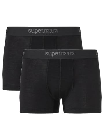 super.natural Merino Unterhosen M TUNDRA175 BOXER 2-PACK in schwarz