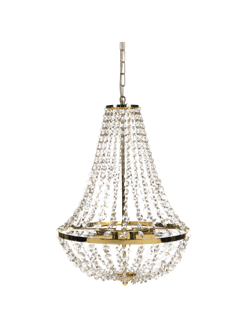 Beliani Kronleuchter DIAMANTE in Gold - (W) 40 x (H) 110 x (L) 40 cm