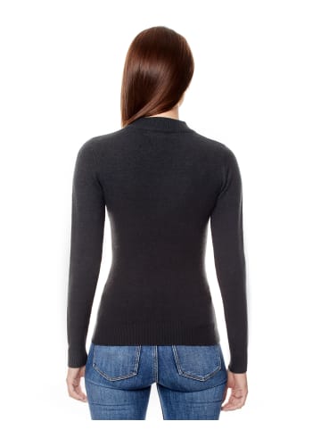 Vincenzo Boretti Pullover gerader Schnitt in anthrazit