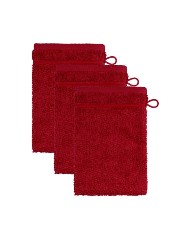 Möve for Frottana Waschhandschuh Pearl 3er Pack in ruby
