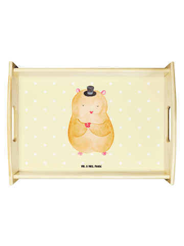 Mr. & Mrs. Panda Serviertablett Hamster Hut ohne Spruch in Gelb Pastell