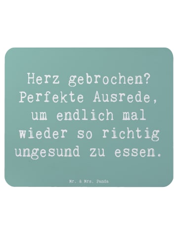 Mr. & Mrs. Panda Mouse Pad Spruch Liebeskummer Tröster mit Spruch in Meeresbrise