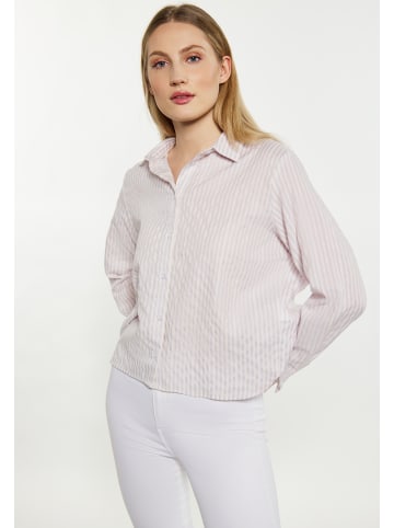 DreiMaster Maritim Damen Bluse in Helllila Wollweiss
