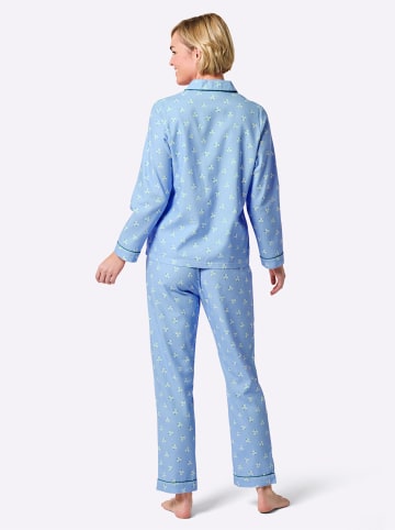 WITT WEIDEN Pyjama in eisblau-bedruckt