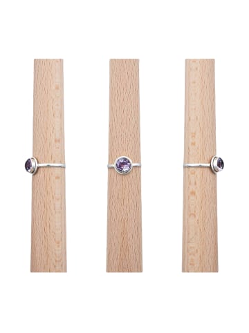 mantraroma 925er Silber - Ringe mit Amethyst facettiert