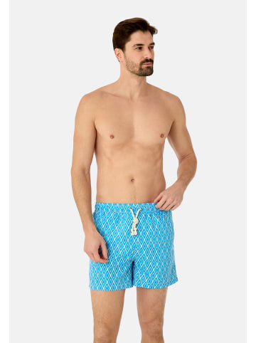 Gassa d’Amante Badeshorts Praiano in Hellblau-weiss