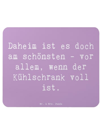 Mr. & Mrs. Panda Mousepad Spruch Geborgenheit im Zuhause mit Spruch in Lavendeltraum