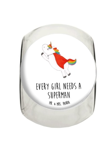 Mr. & Mrs. Panda Teedose Einhorn Super mit Spruch in Weiß