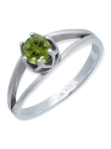 mantraroma 925er Silber - Ringe mit Peridot facettiert