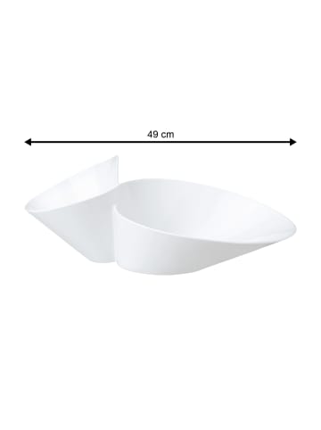 Villeroy & Boch Eye-catcher Doppelbol NewWave in Weiß 49 x 27 cm in weiß