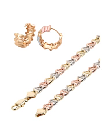 faina Women Jewelry Set in gold rose silver